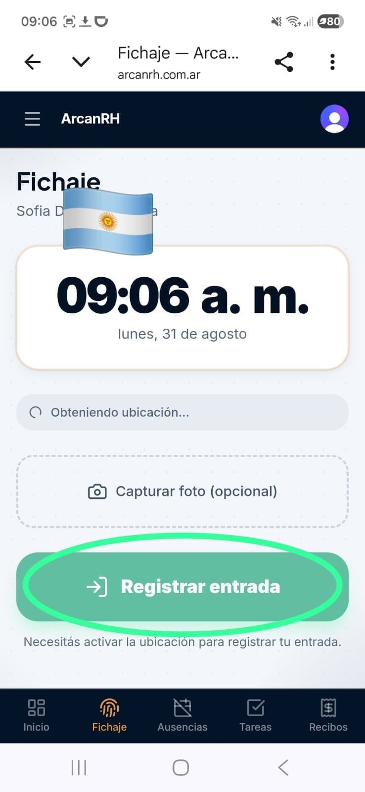 Paso 6: Volvé y fichá